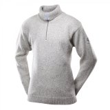 NANSEN  pánský svetr s půlzipem Grey Melange