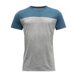 NORANG pánské triko s krátkým rukávem Grey Melange/Blue Melange