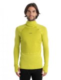 Mens ZoneKnit Insulated LS Hoodie, Bio Lime